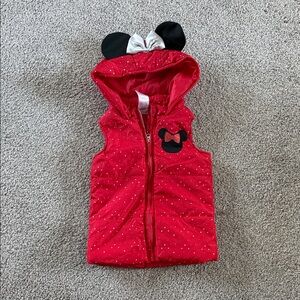Disney Red and Black Minnie Mouse Polka Dot Vest